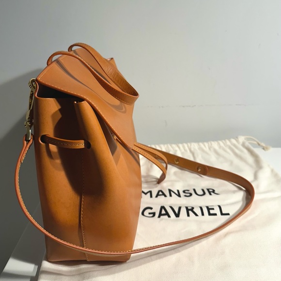 Mansur Gavriel Lady Bag- Regular Size, Camel Colour - Picture 12 of 13